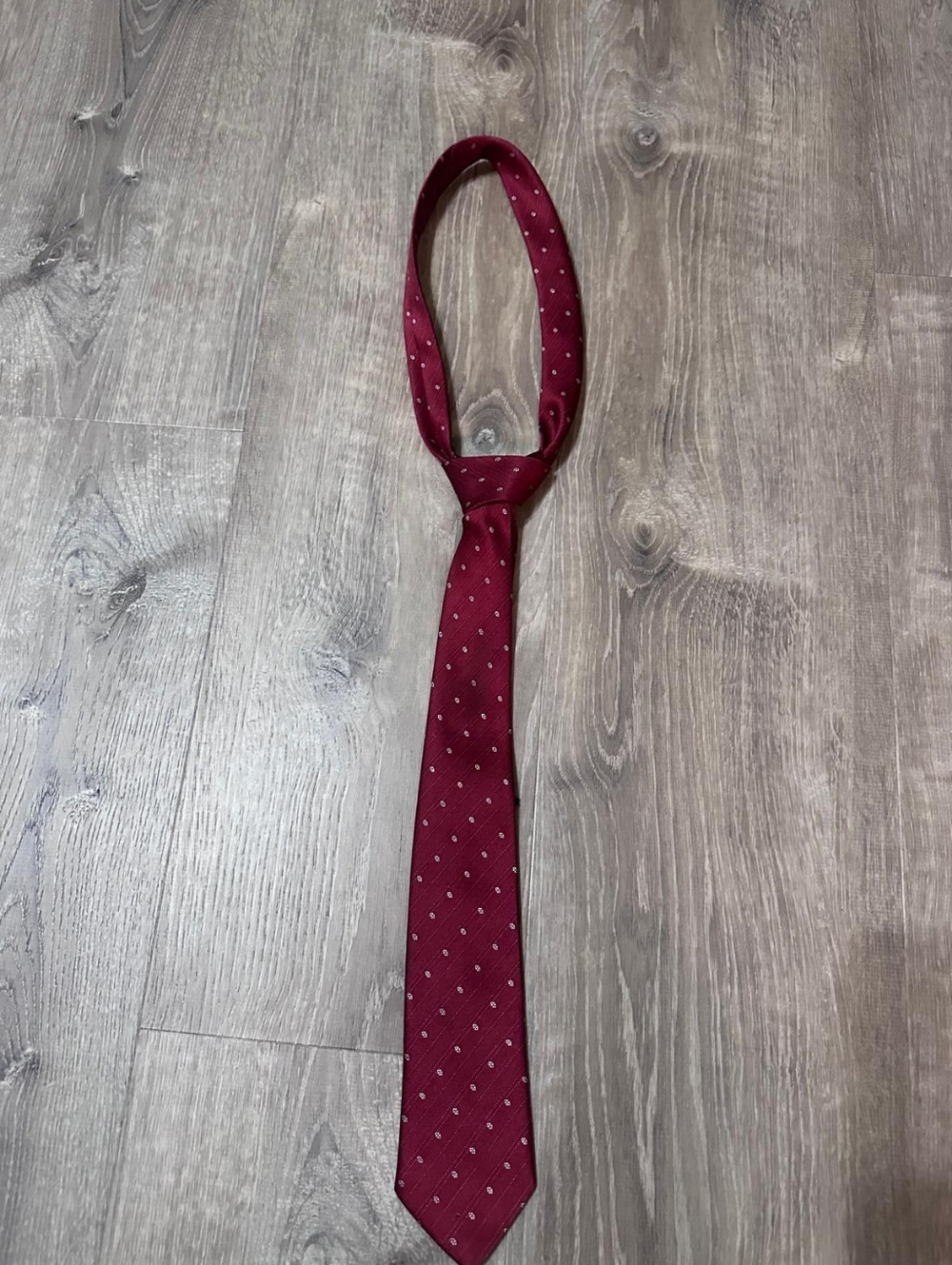 Men's Maroon Micro-Dot Tie
